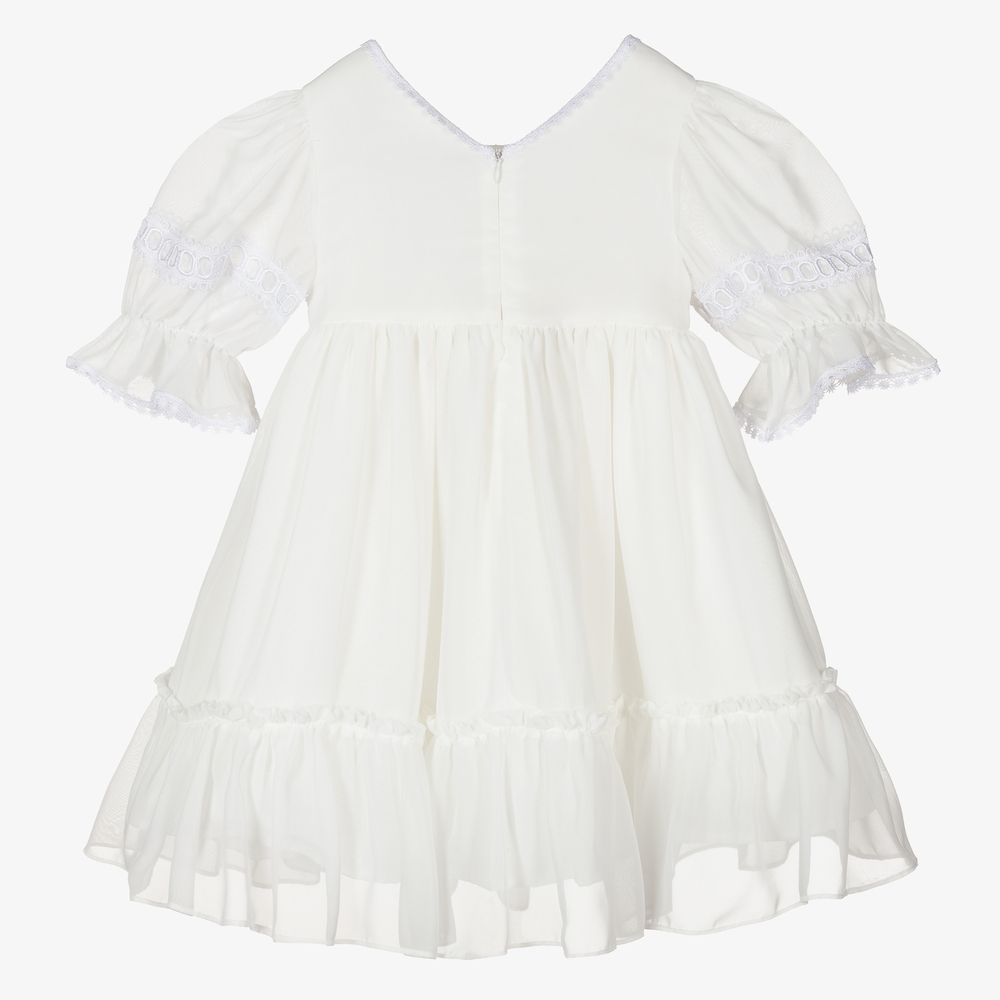 Patachou-Girls Ivory Chiffon Dress | Childrensalon Outlet