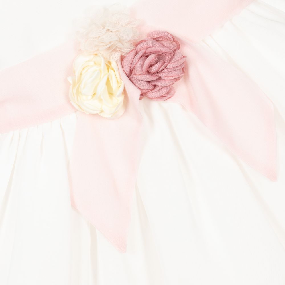 Patachou-Girls Ivory Chiffon Dress  | Childrensalon Outlet