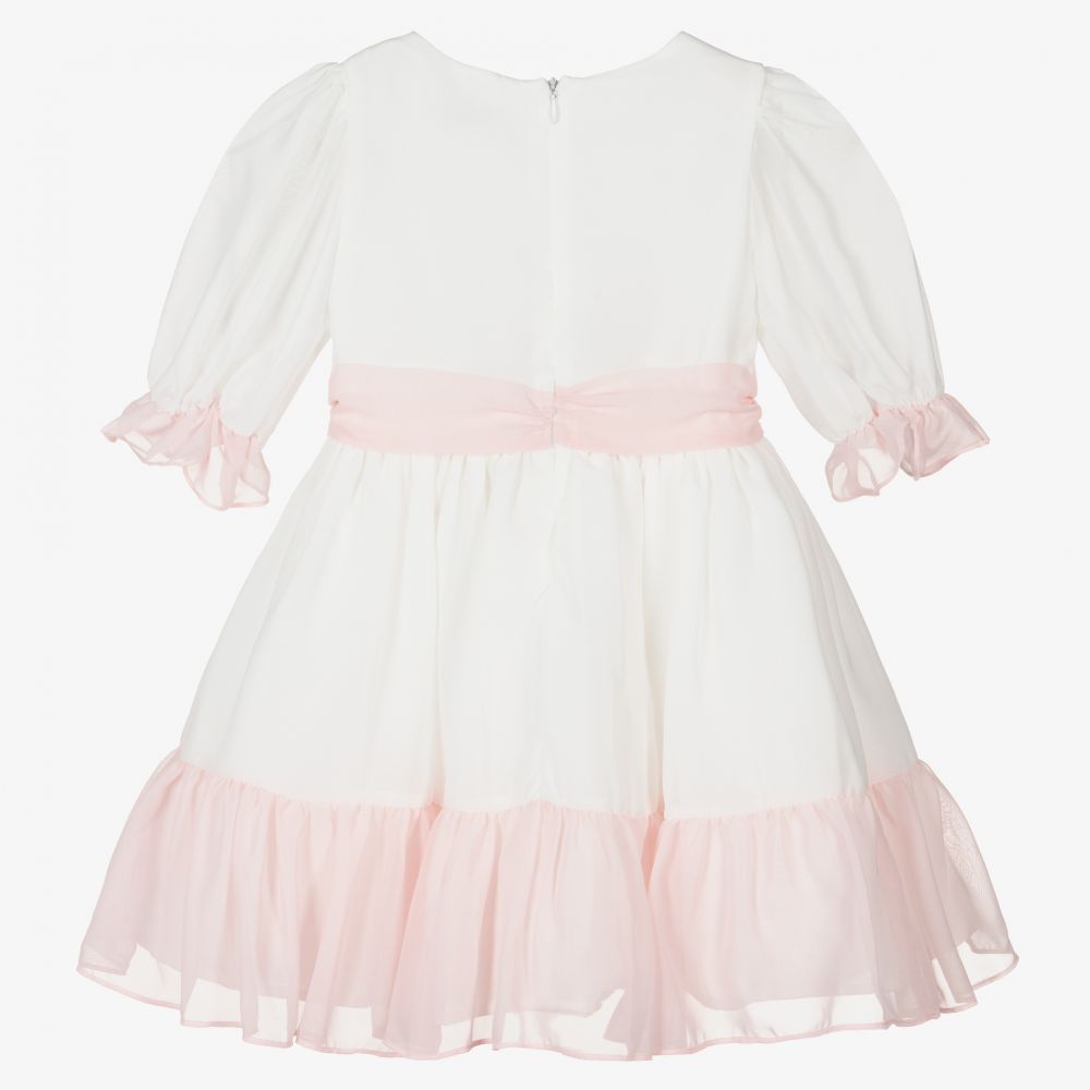 Patachou-Girls Ivory Chiffon Dress  | Childrensalon Outlet