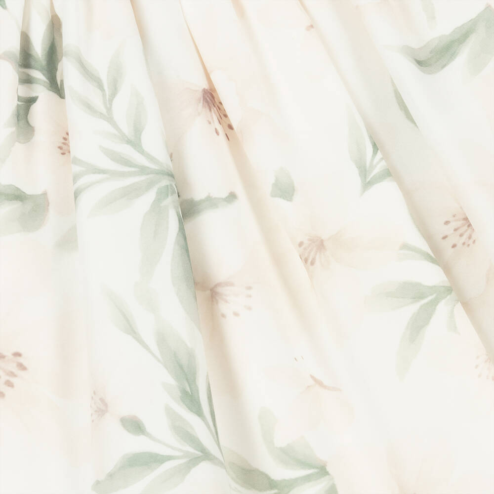 Patachou-Girls Ivory Chiffon Floral Dress with Bow | Childrensalon Outlet