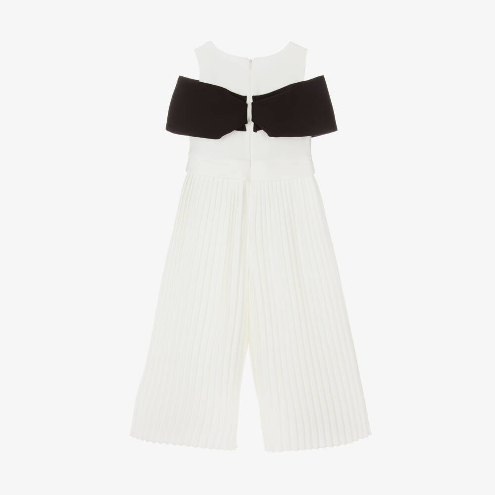 Patachou-Girls Ivory Crêpe Elegance Jumpsuit | Childrensalon Outlet
