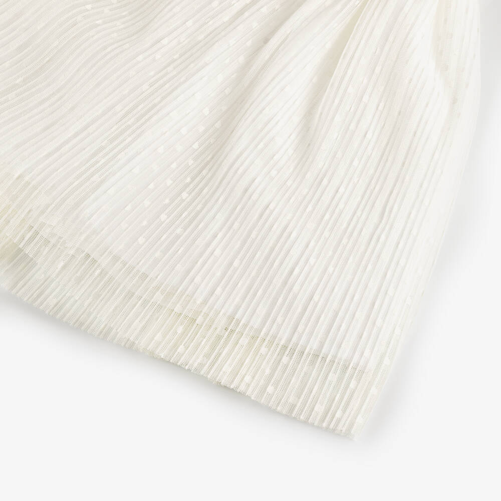 Patachou-Кремовое платье из крепа и тюля для девочек | Childrensalon Outlet