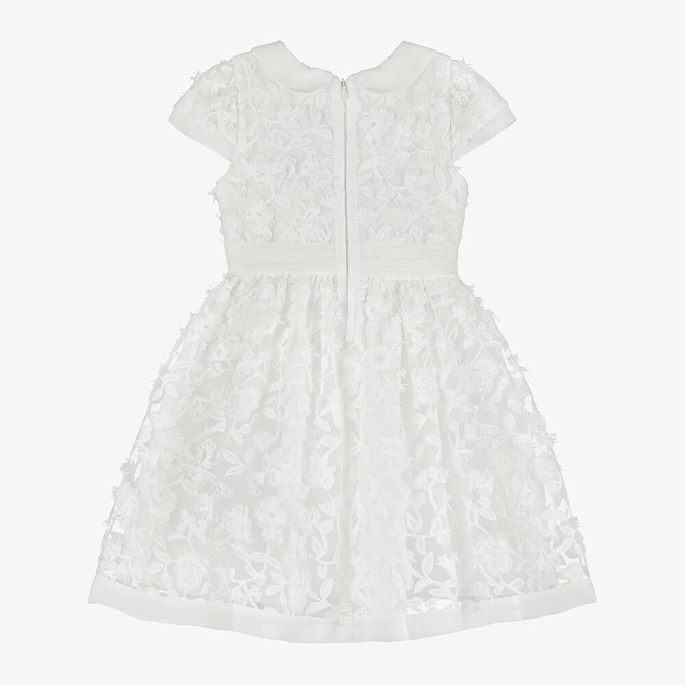 Patachou-Girls Ivory Embroidered Lace Dress | Childrensalon Outlet