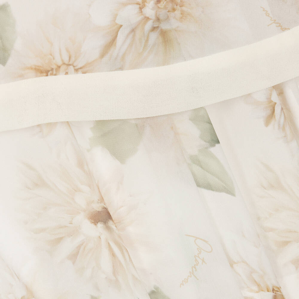 Patachou-Girls Ivory Floral Chiffon Dress | Childrensalon Outlet