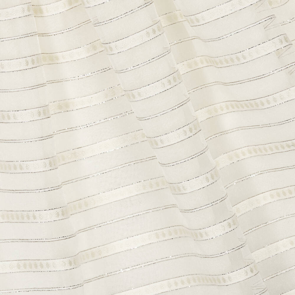 Patachou-Кремово-золотистое платье из органзы в полоску | Childrensalon Outlet