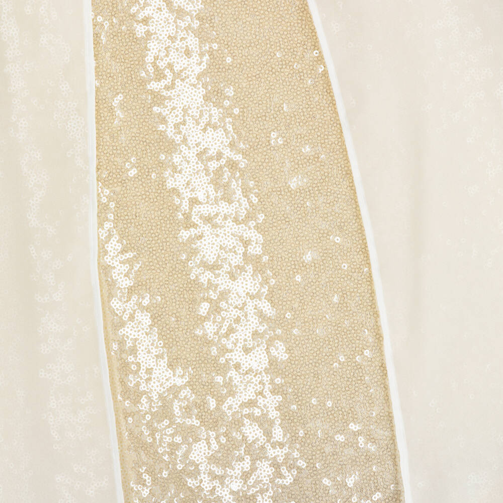 Patachou-Girls Ivory & Gold Sequin Dress | Childrensalon Outlet