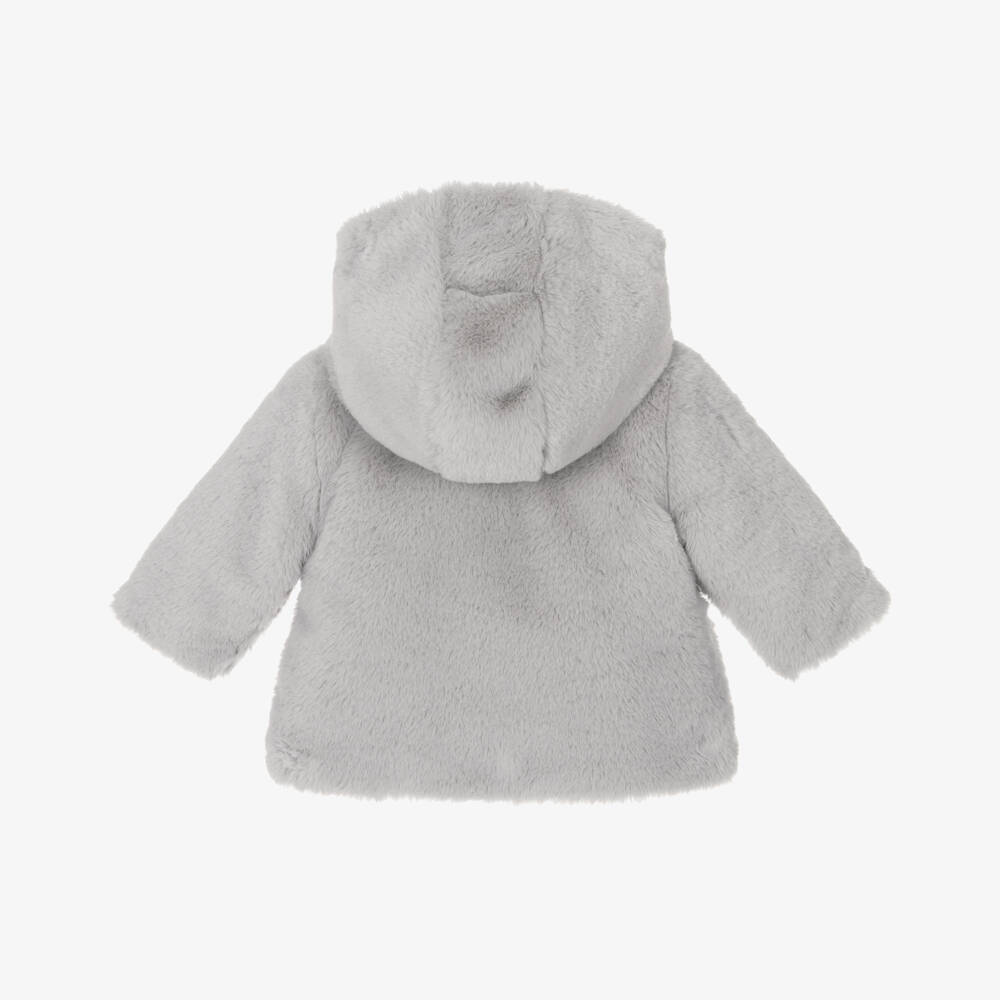 Patachou-Girls Ivory & Grey Dual Coat | Childrensalon Outlet