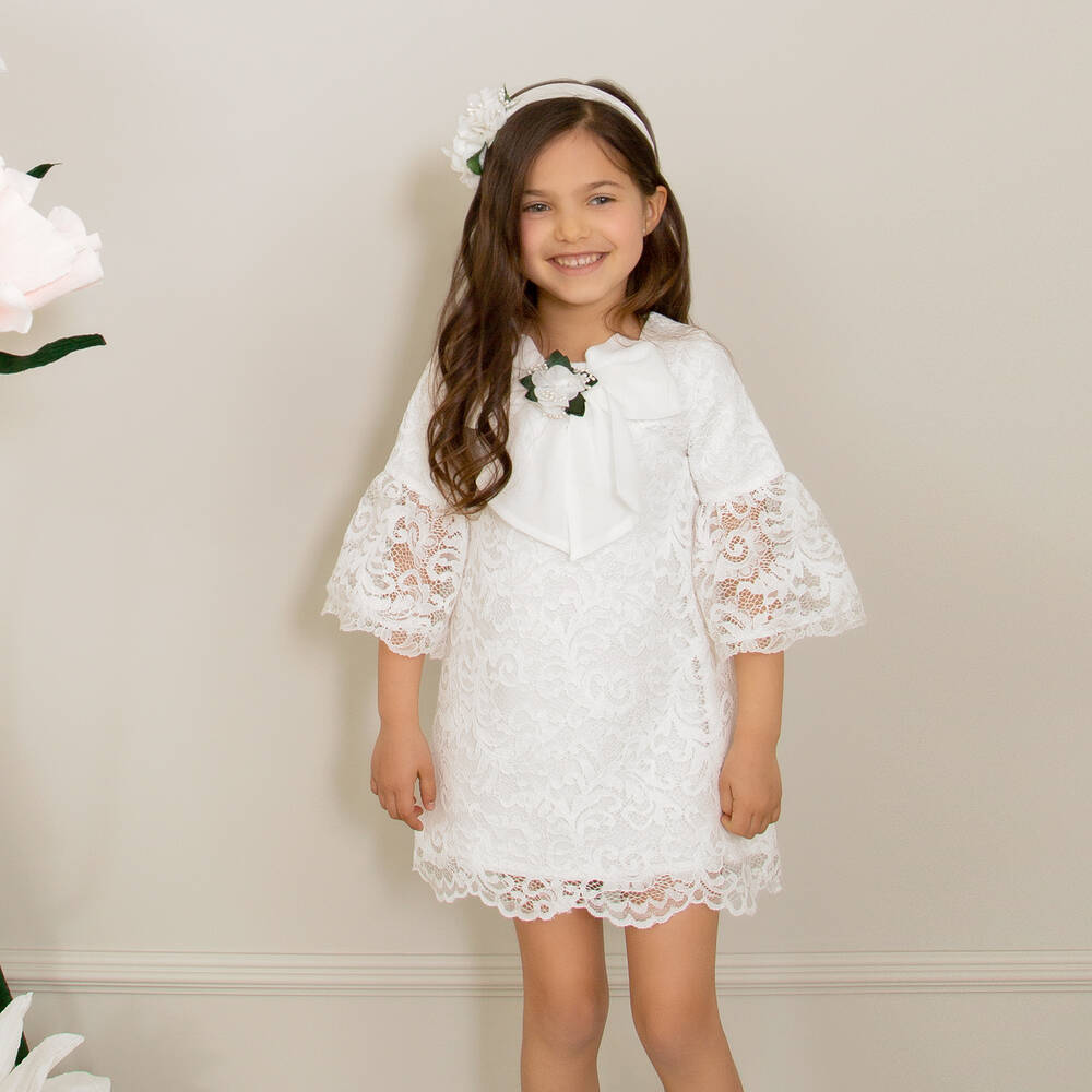 Patachou-فستان دانتيل لون عاجي | Childrensalon Outlet