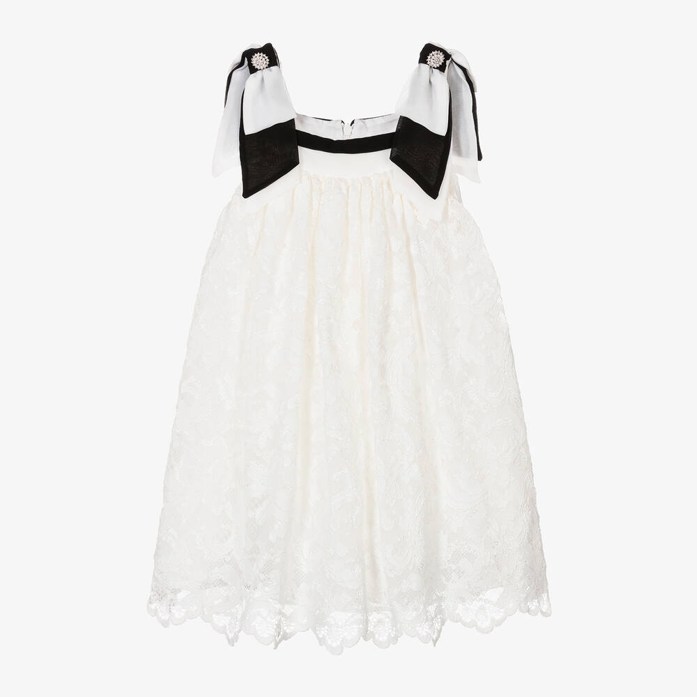 Patachou-Girls Ivory Lace Dress | Childrensalon Outlet