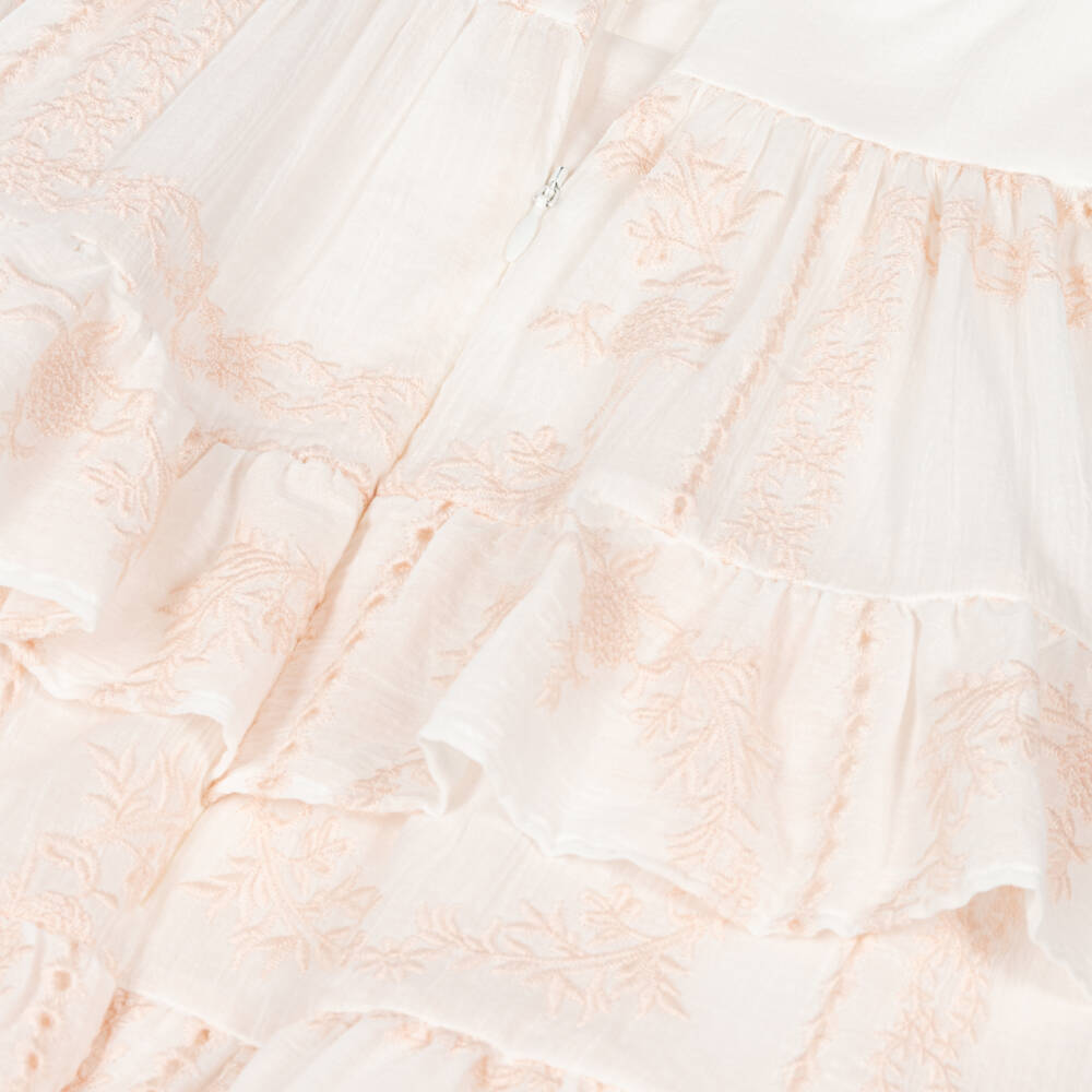 Patachou-Кремовое кружевное платье с цветочным узором для девочек | Childrensalon Outlet