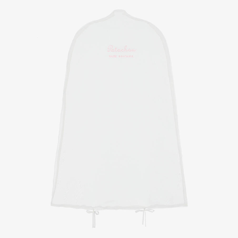 Patachou-Girls Ivory Layered Dress with Sequins & Feathered Tulle | Childrensalon Outlet