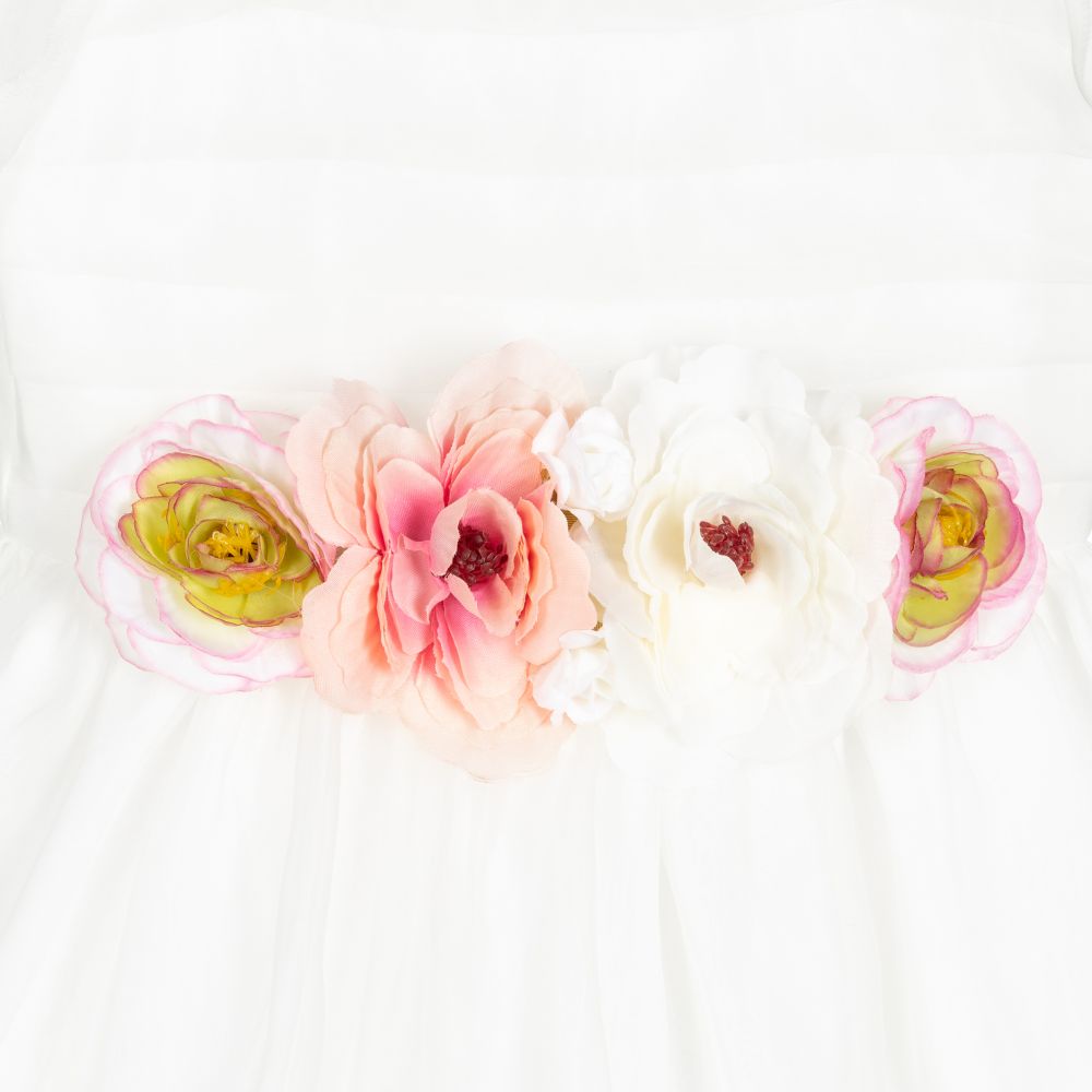 Patachou-فستان أورغانزا لون عاجي | Childrensalon Outlet