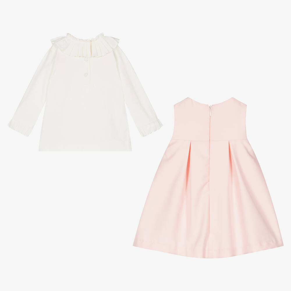 Patachou-Кремовый топ и розовый сарафан | Childrensalon Outlet