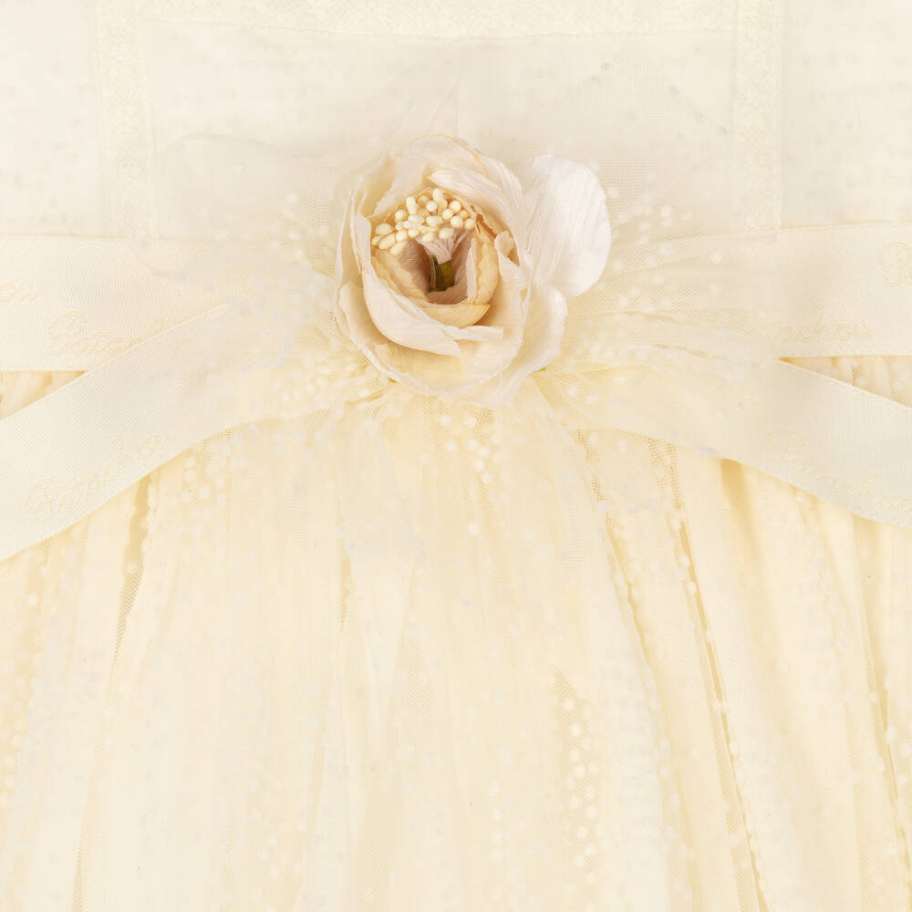 Patachou-Girls Ivory Spotted Tulle Dress | Childrensalon Outlet