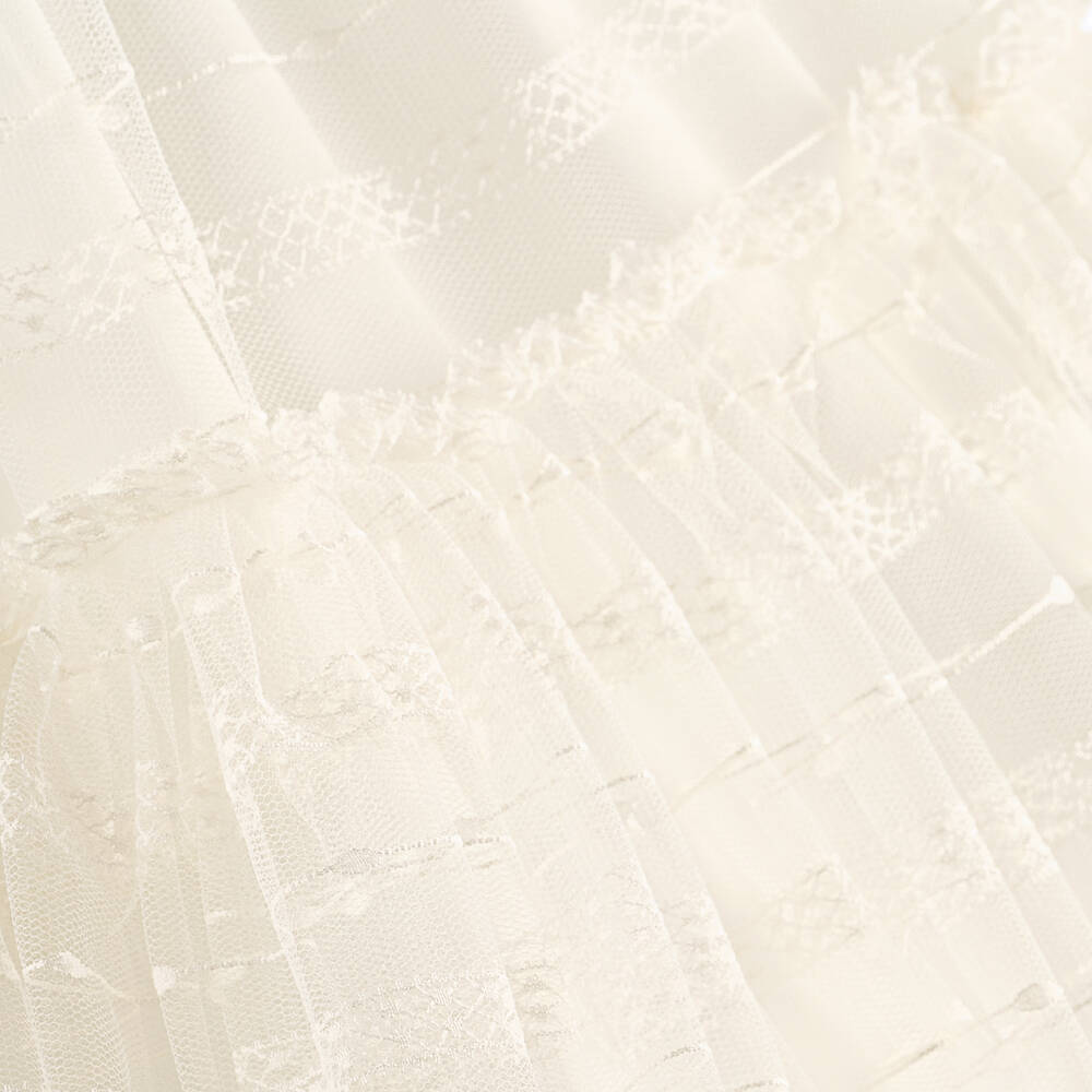 Patachou-فستان تول وشيفون لون عاجي | Childrensalon Outlet