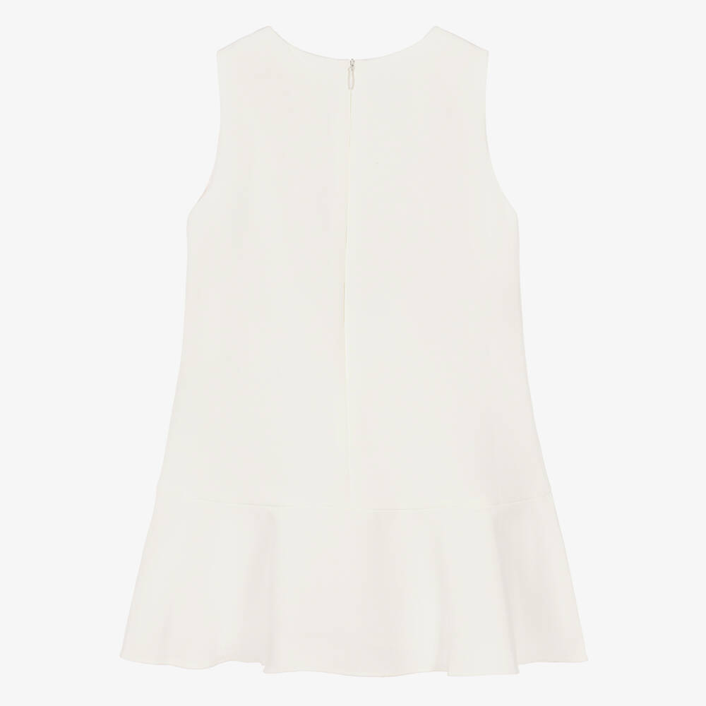 Patachou-Girls Ivory Watercolour Floral Crêpe Dress | Childrensalon Outlet