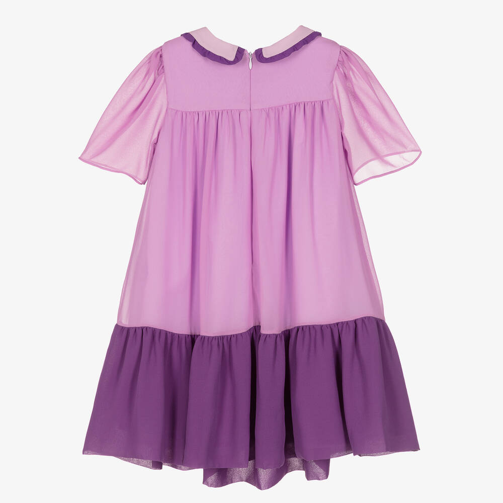 Patachou-Girls Lilac Purple Chiffon Dress | Childrensalon Outlet