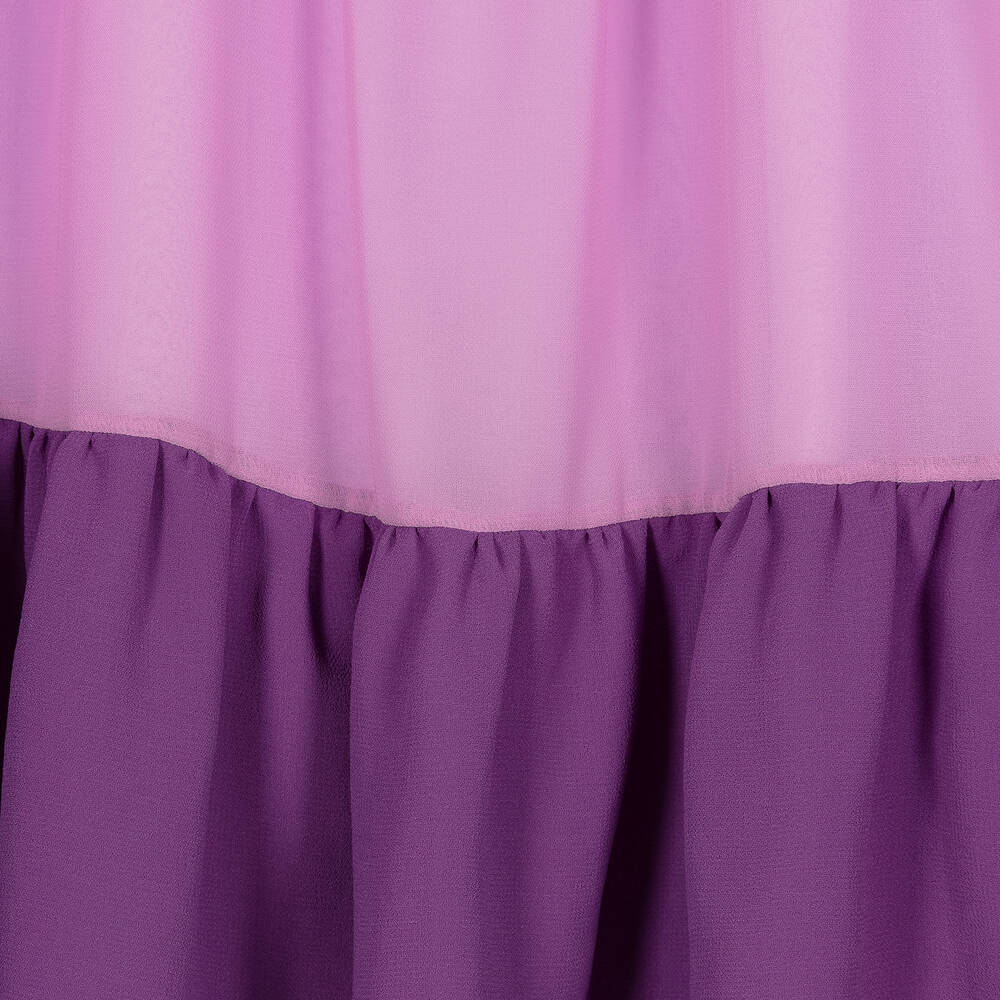 Patachou-Girls Lilac Purple Chiffon Dress | Childrensalon Outlet