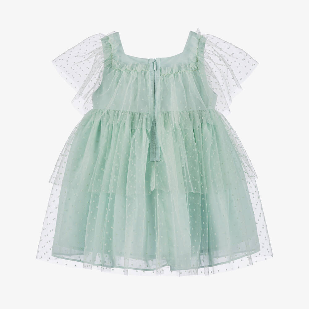 Patachou-Girls Mint Tulle & Chiffon Delight | Childrensalon Outlet