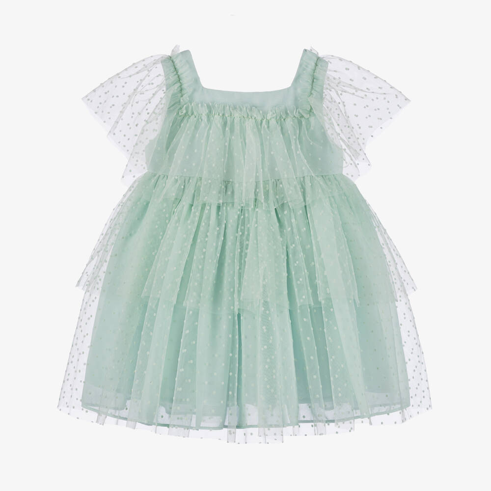 Patachou-Мятное тюлевое и шифоновое очарование для девочек | Childrensalon Outlet
