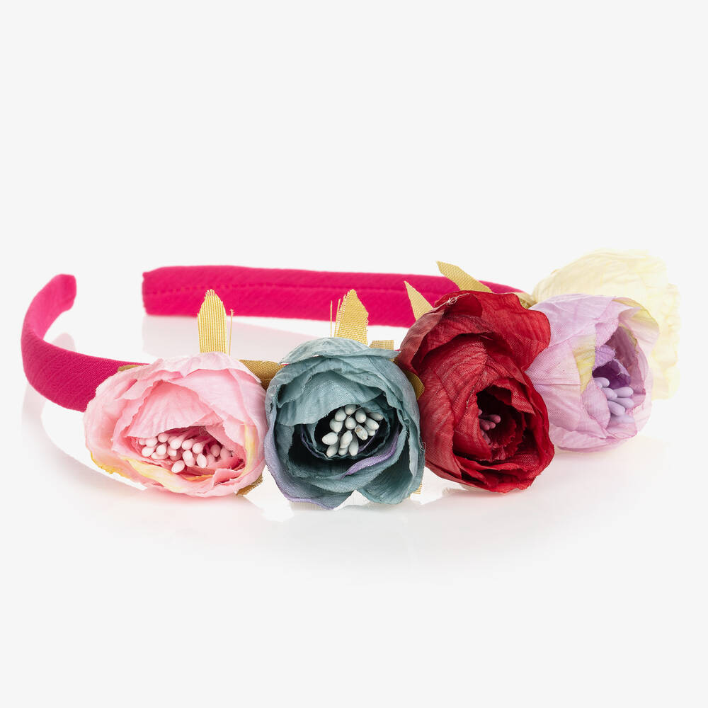Patachou-Girls Multicolour Floral Hairband | Childrensalon Outlet