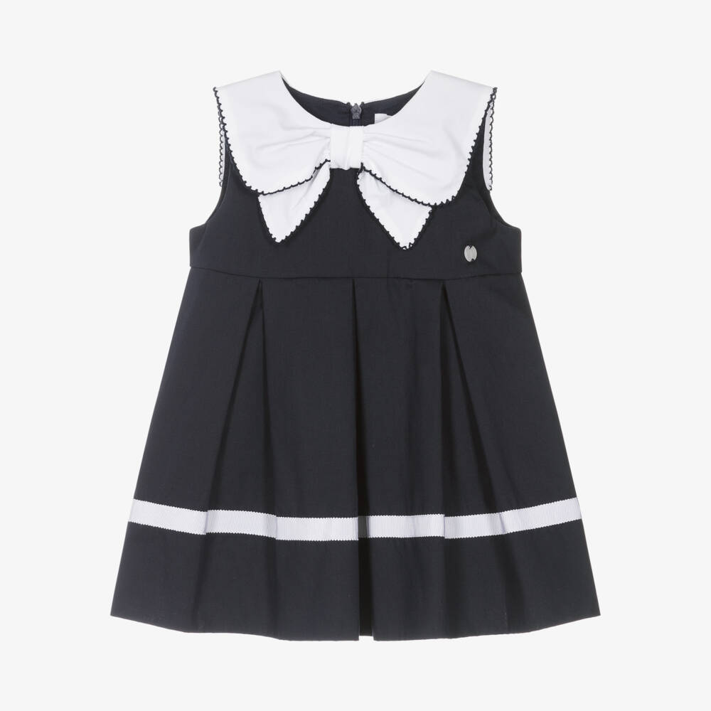 Patachou-Платье с морским воротником для девочек синее | Childrensalon Outlet