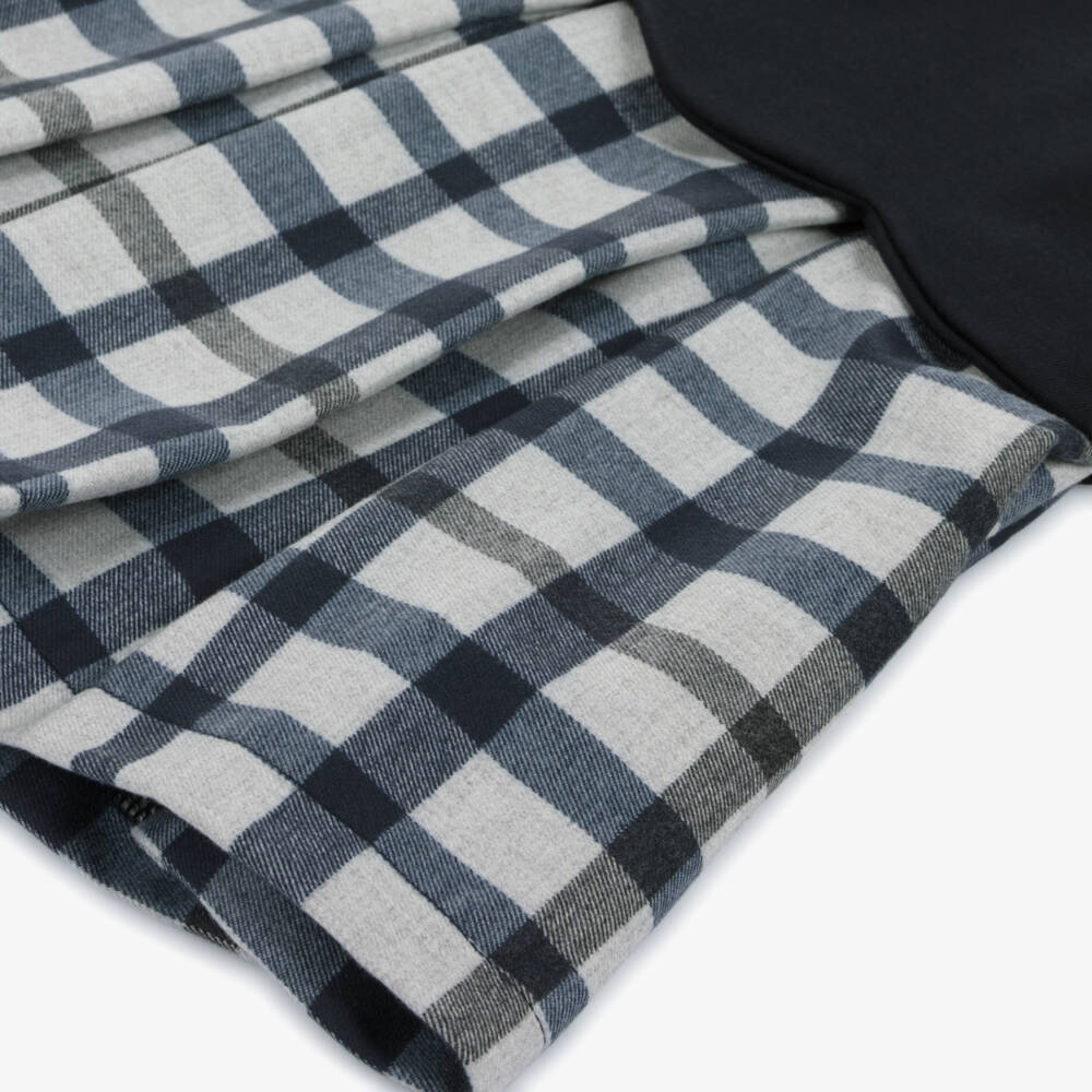 Patachou-Girls Navy and Grey Check Dress | Childrensalon Outlet