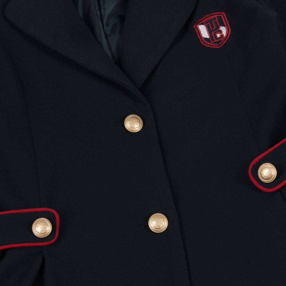 Patachou-Пиджак синий с гербом для девочек | Childrensalon Outlet