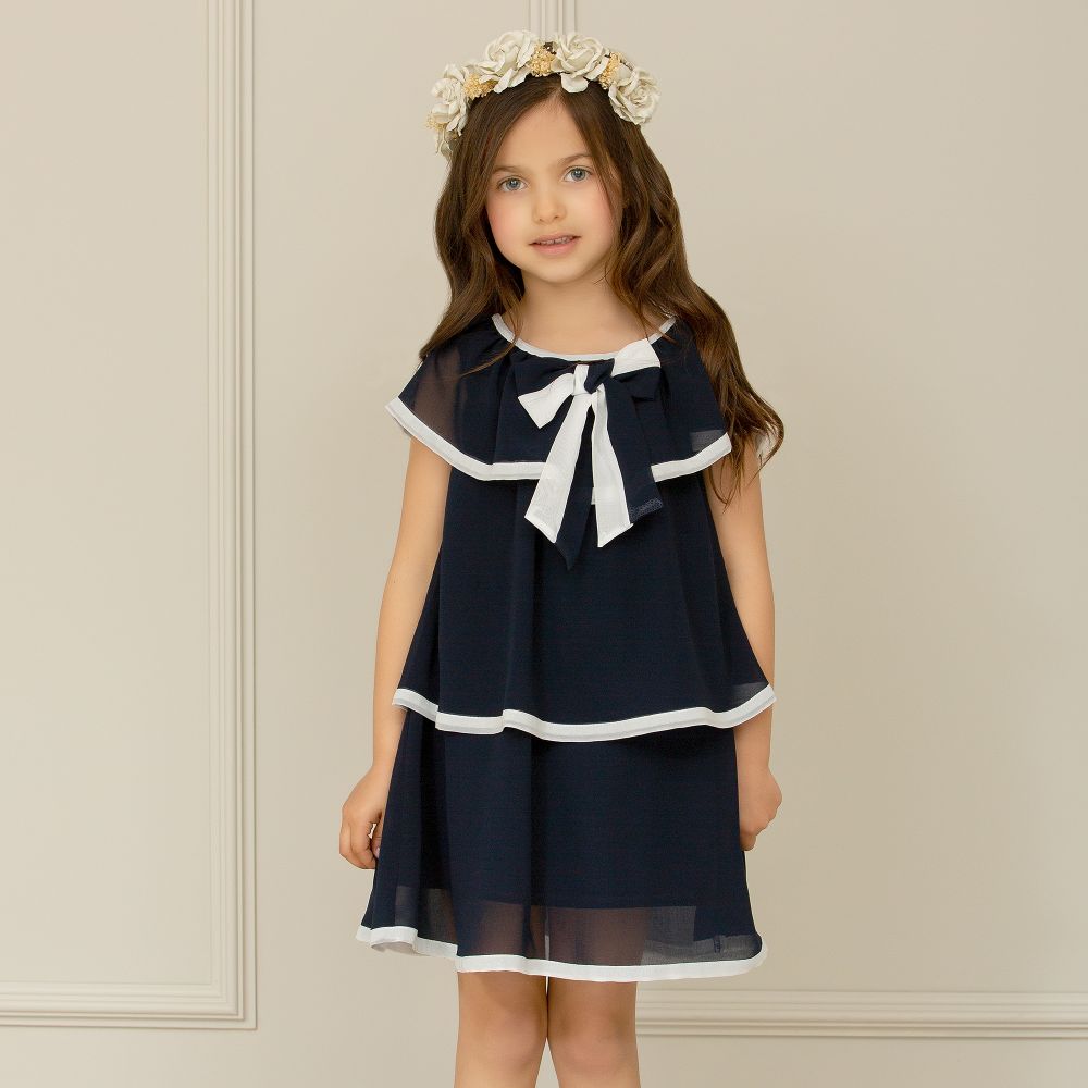 Patachou top navy dress