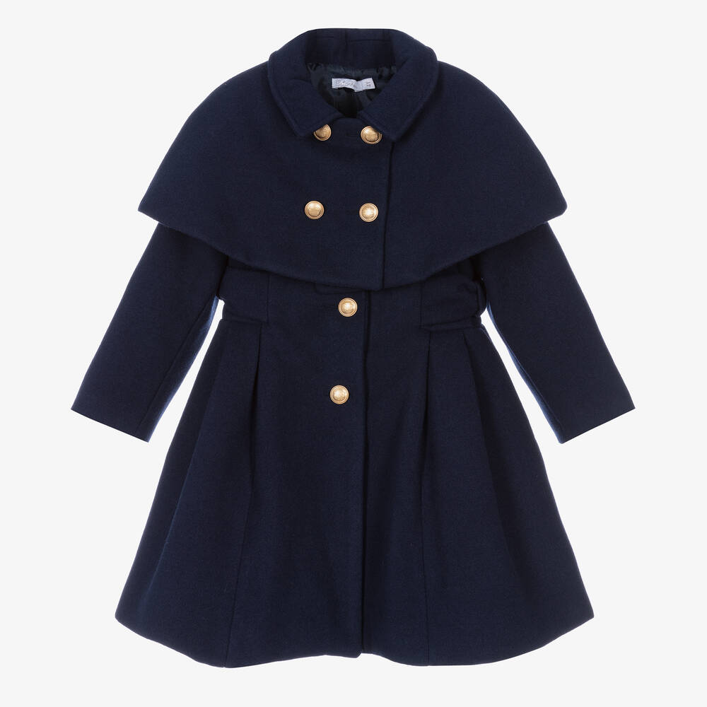 Patachou - Navyblauer Mantel für Mädchen | Childrensalon