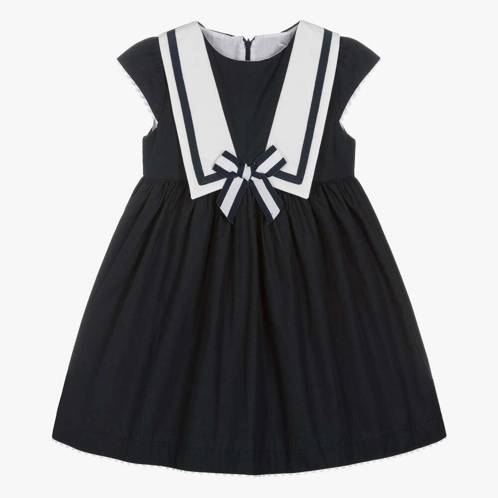 Patachou - Navyblaues Baumwollkleid (M) | Childrensalon