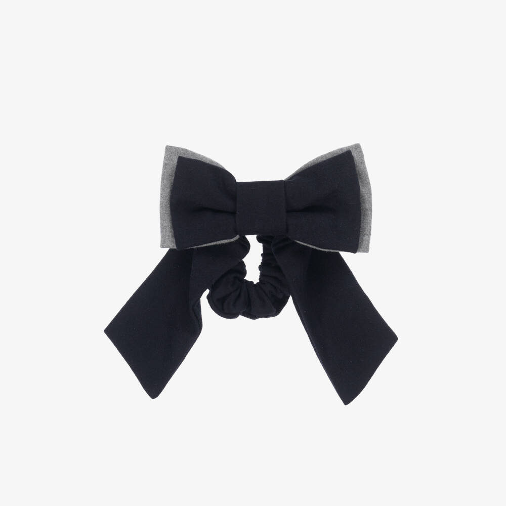 Patachou-Синий фетровый бант резинка для волос для девочек | Childrensalon Outlet