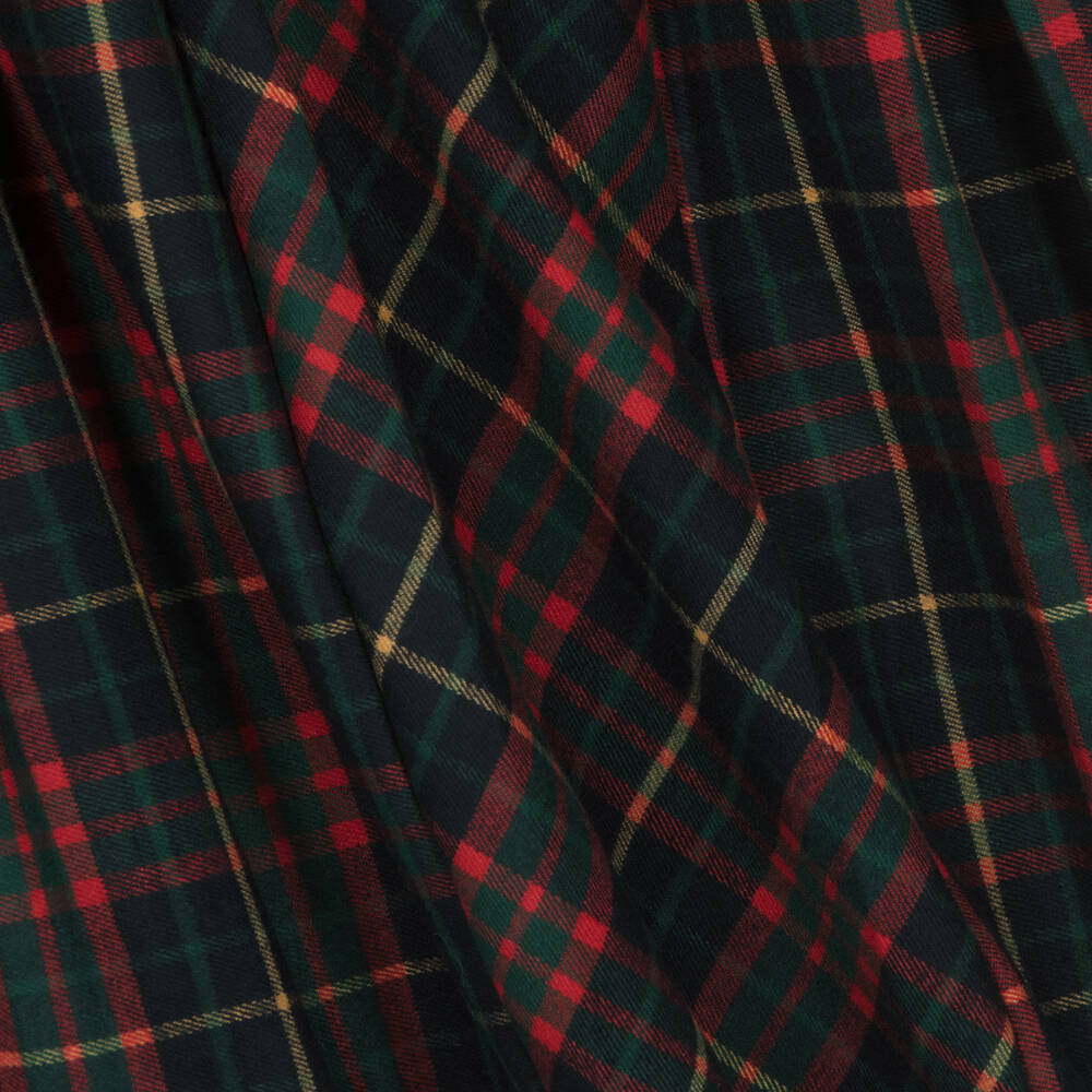 Patachou-Girls Navy Blue Tartan Dress | Childrensalon Outlet
