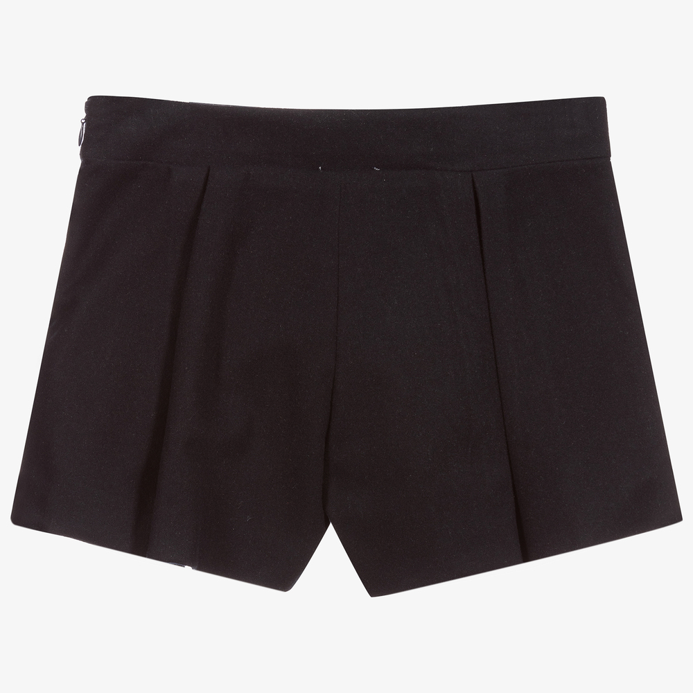 Patachou-Girls Navy Blue Tartan Shorts | Childrensalon Outlet