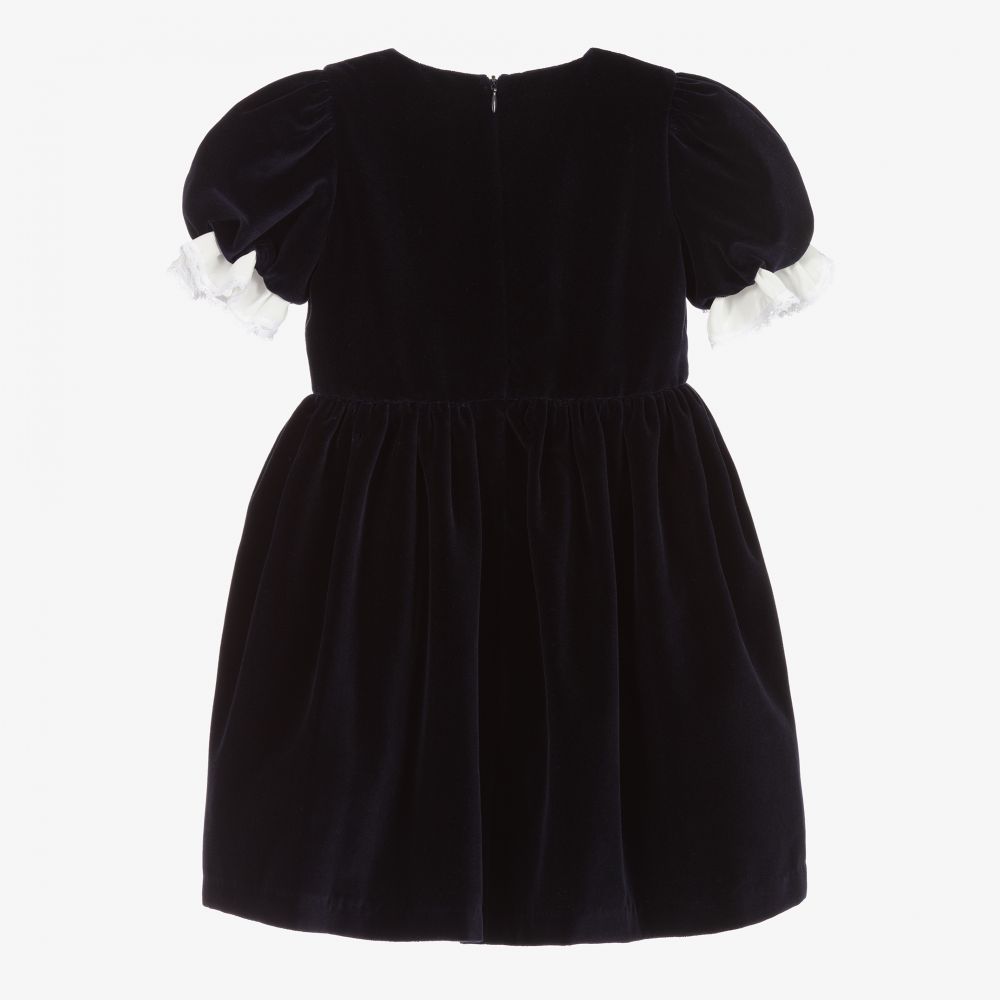 Patachou-Cинее бархатное платье для девочек | Childrensalon Outlet