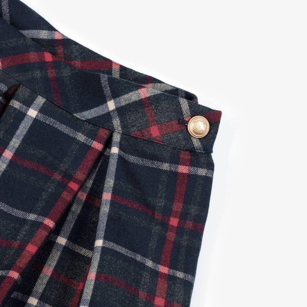 Patachou-Girls Navy Check Skort | Childrensalon Outlet
