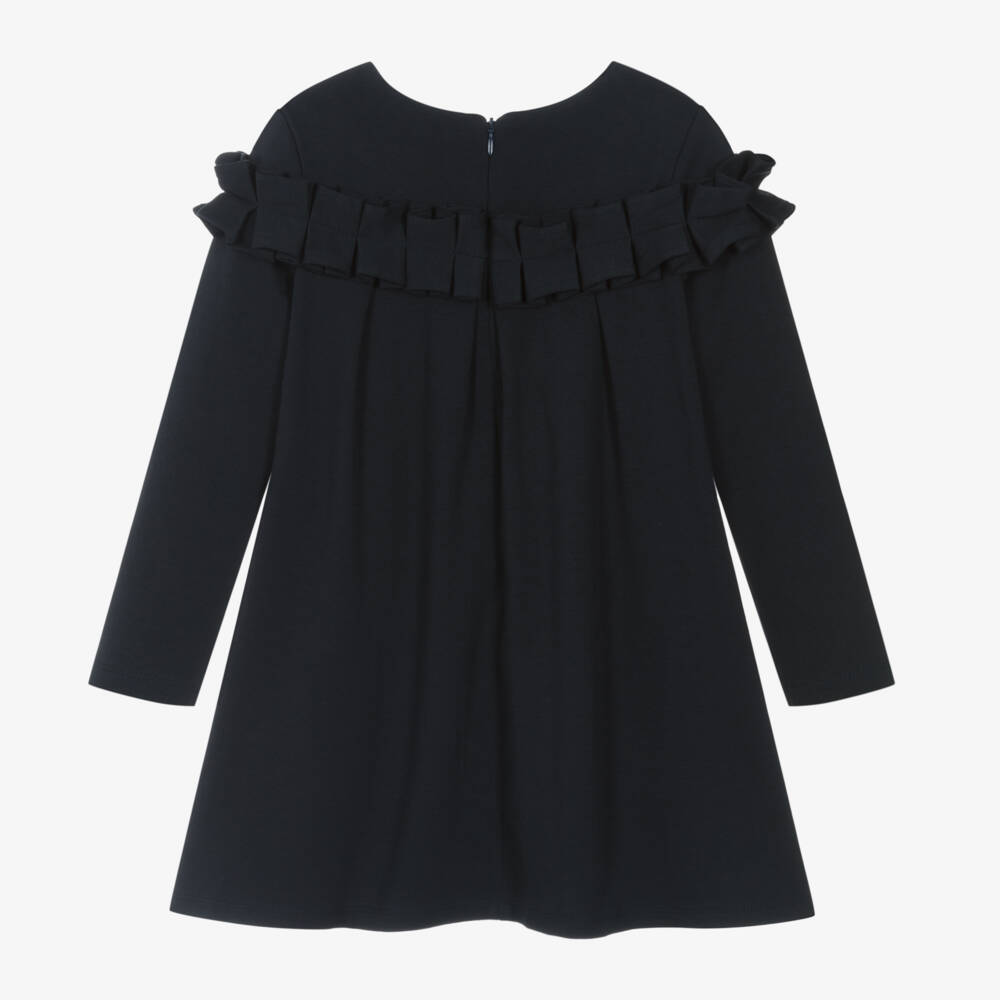 Patachou-فستان قطن جيرسي لون كحلي | Childrensalon Outlet