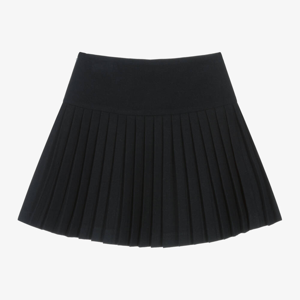 Patachou-Cиняя плиссированная фланелевая юбка для девочек | Childrensalon Outlet