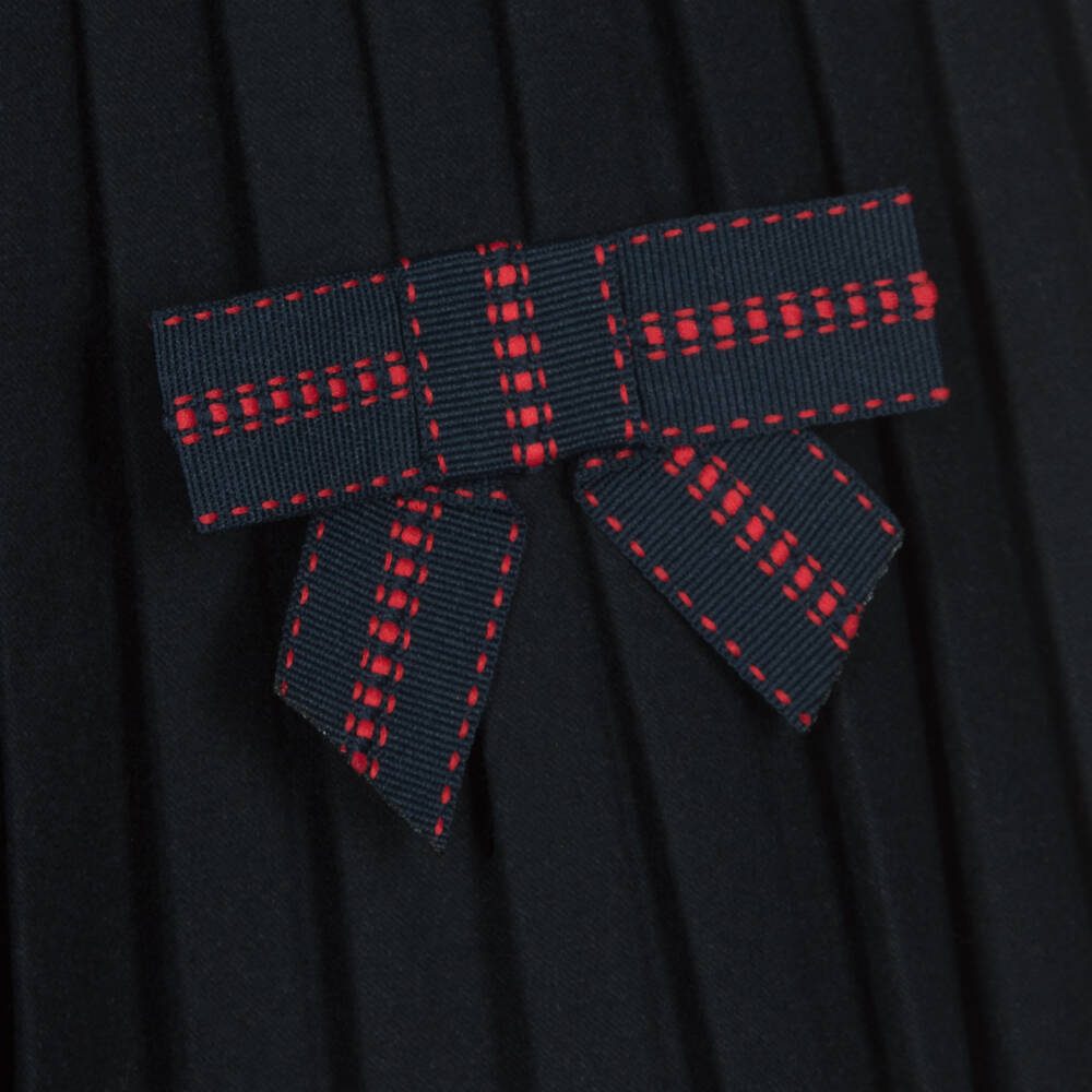 Patachou-Cиняя плиссированная фланелевая юбка для девочек | Childrensalon Outlet