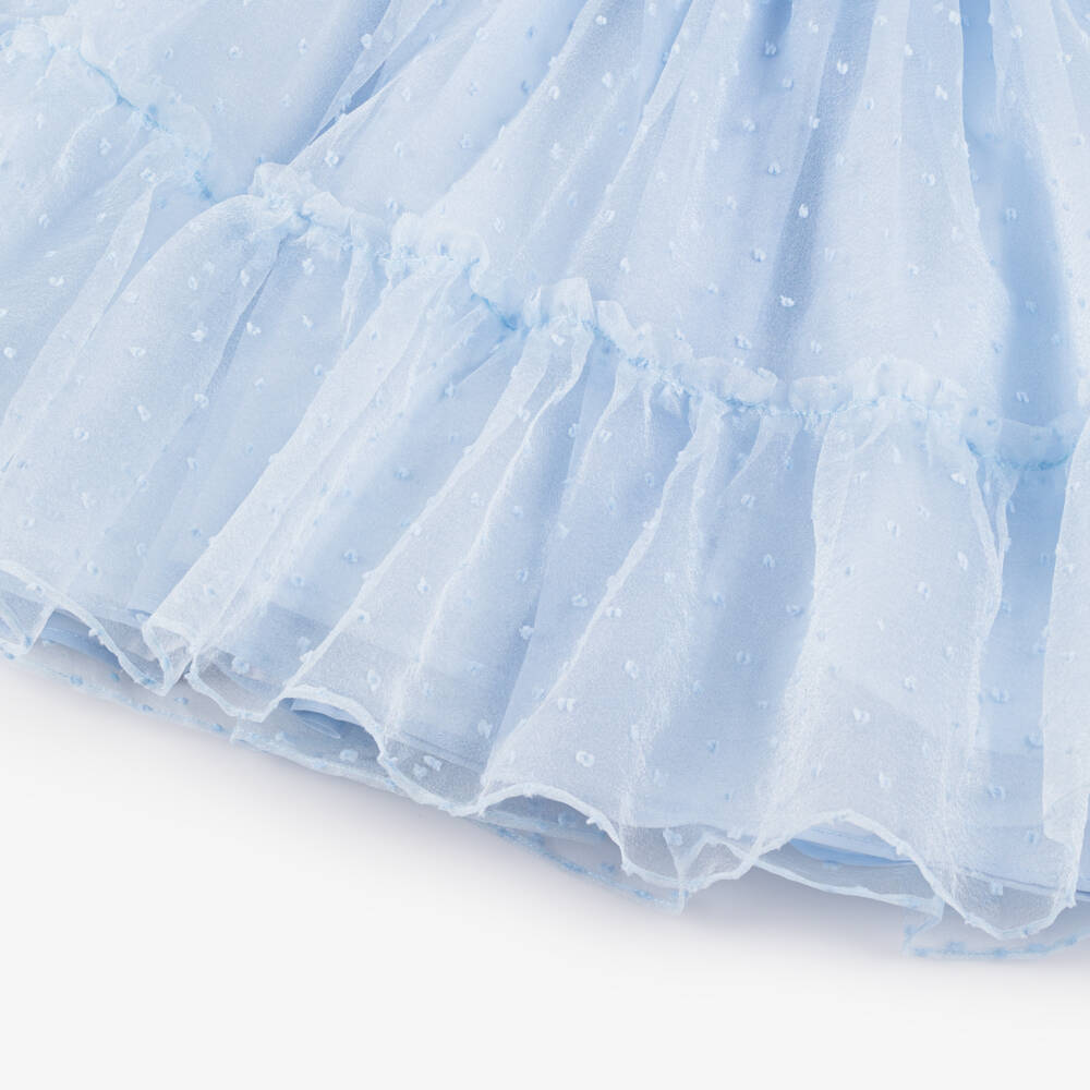 Patachou-Girls Organza Dot Blue Delight | Childrensalon Outlet