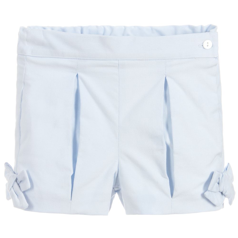 Patachou - Girls Pale Blue Cotton Shorts | Childrensalon