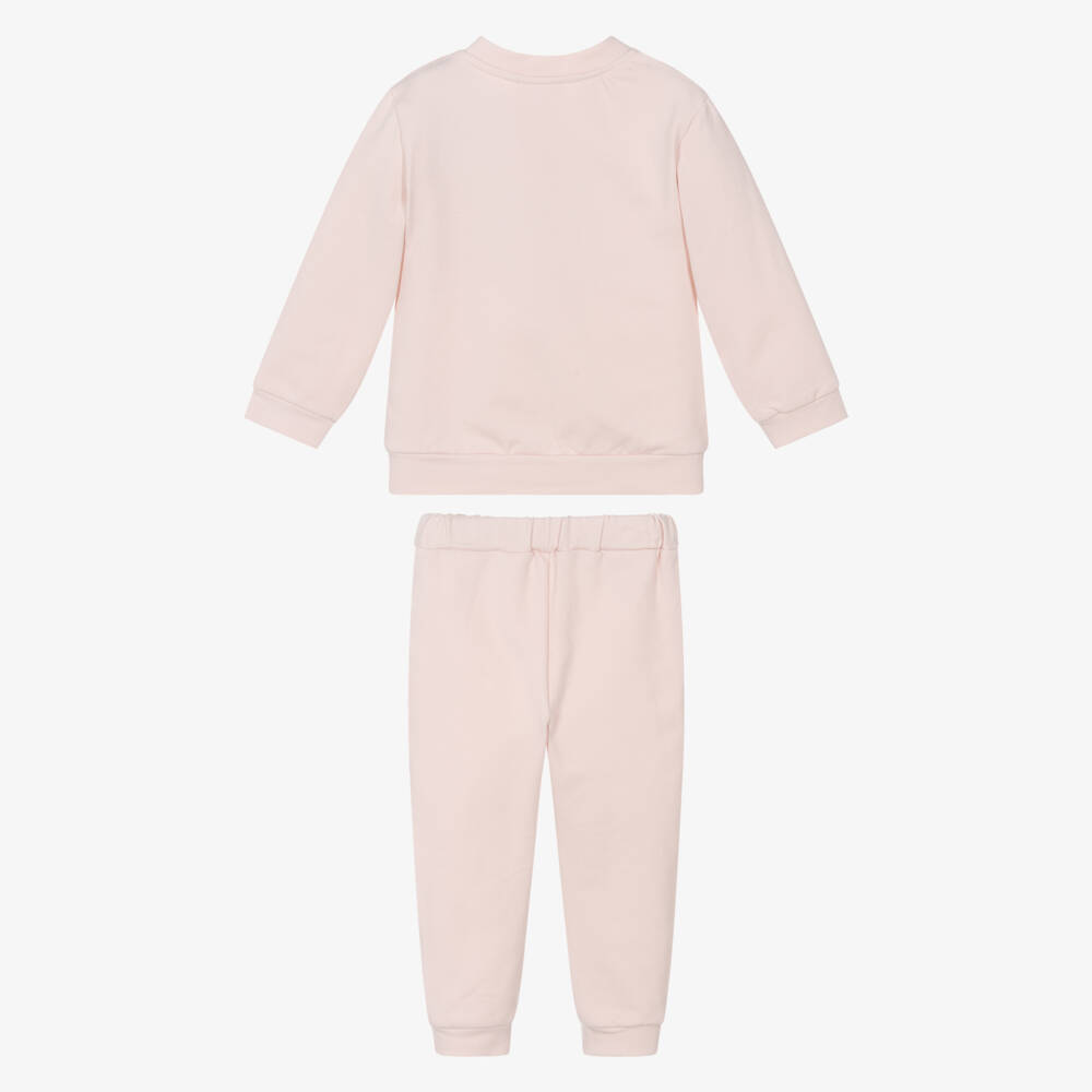 Patachou-Girls Pale Pink Bear Tracksuit | Childrensalon Outlet