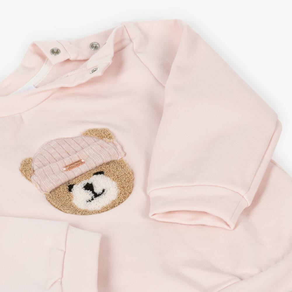 Patachou-Girls Pale Pink Bear Tracksuit | Childrensalon Outlet