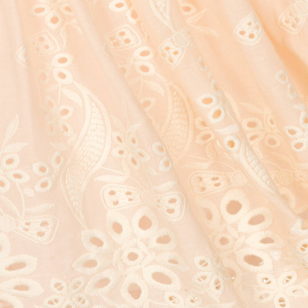 Patachou-فستان قطن برودوري فوال لون زهري | Childrensalon Outlet