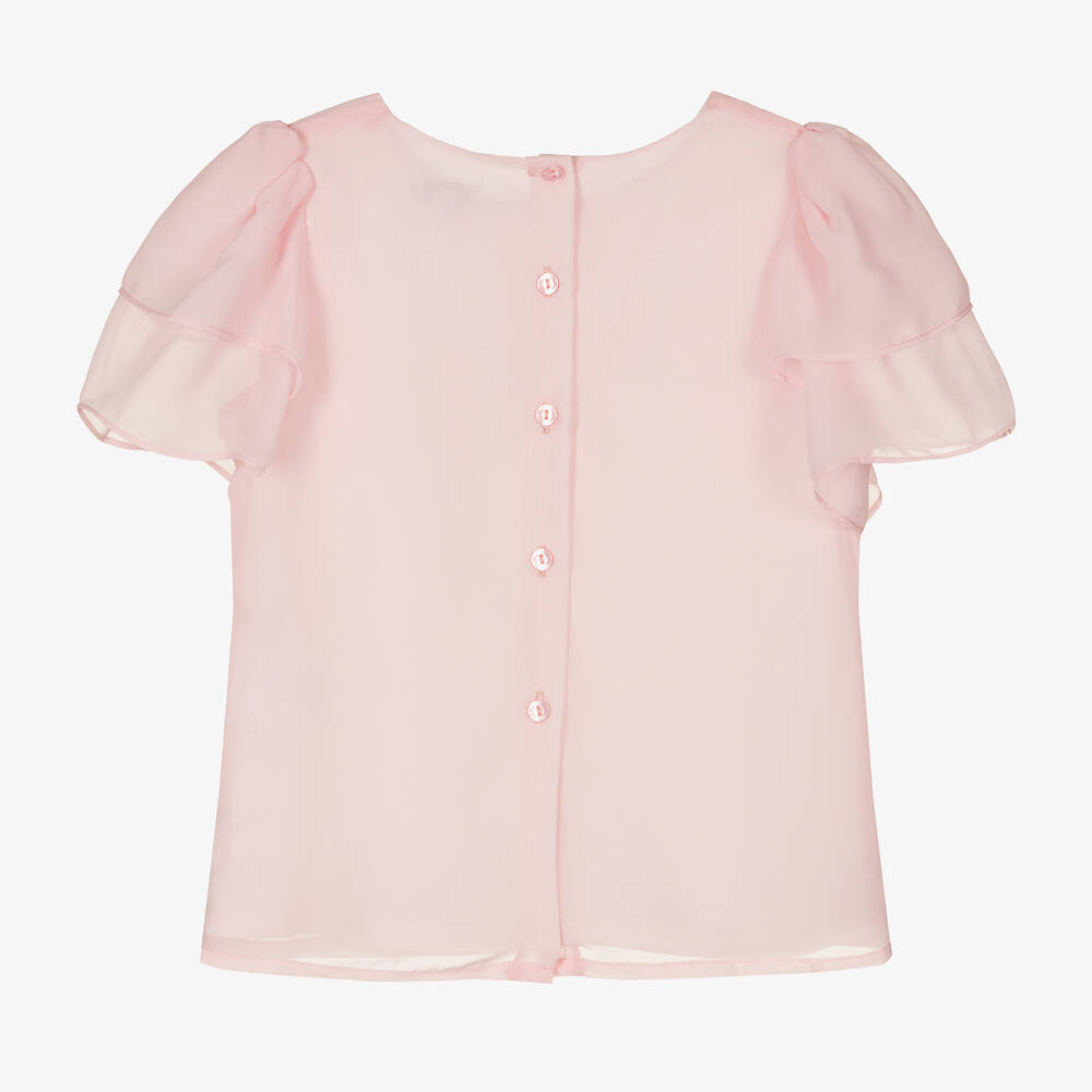 Pale pink chiffon top 2025