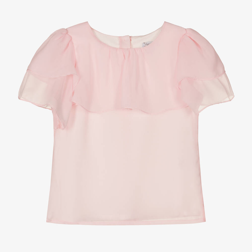 Patachou - Розовая шифоновая блузка | Childrensalon