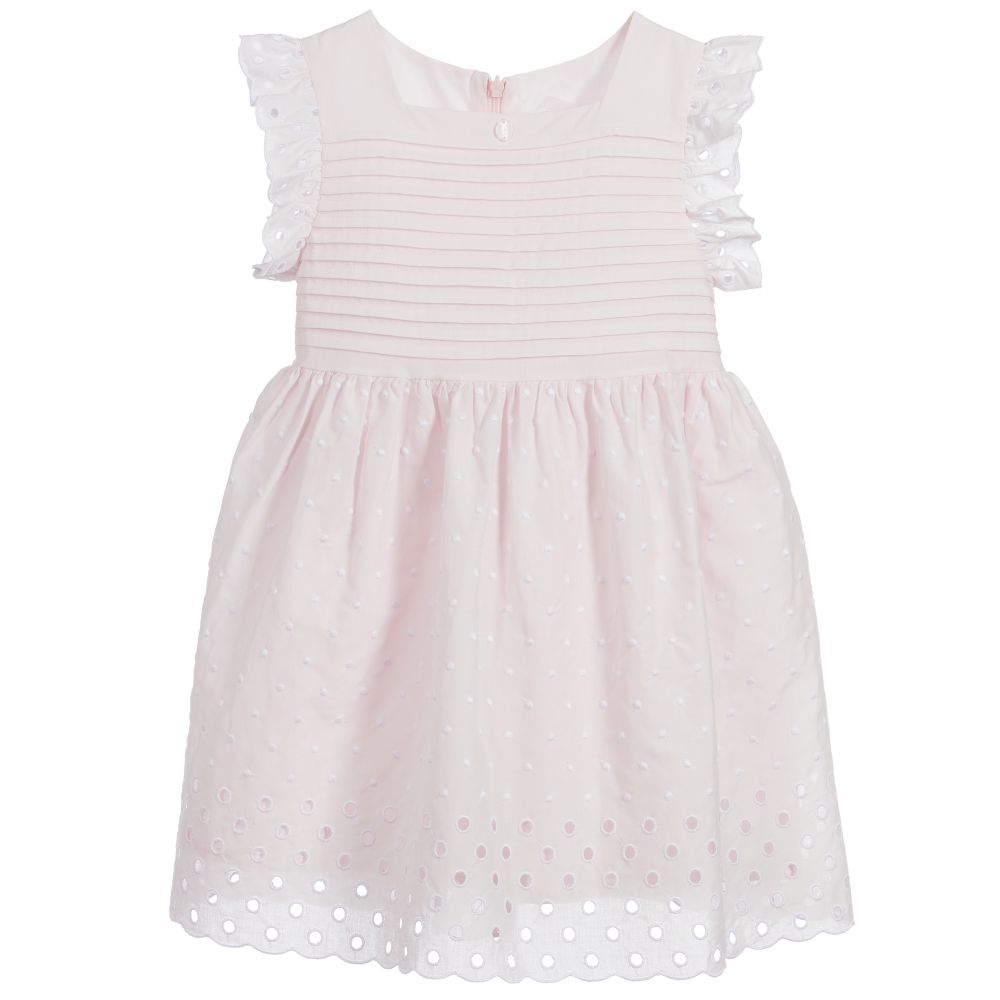 Patachou - Girls Pale Pink Cotton Dress | Childrensalon