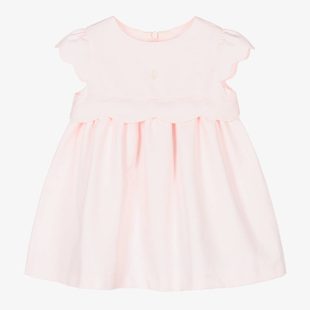 Patachou - Girls Pale Pink Cotton Dress | Childrensalon