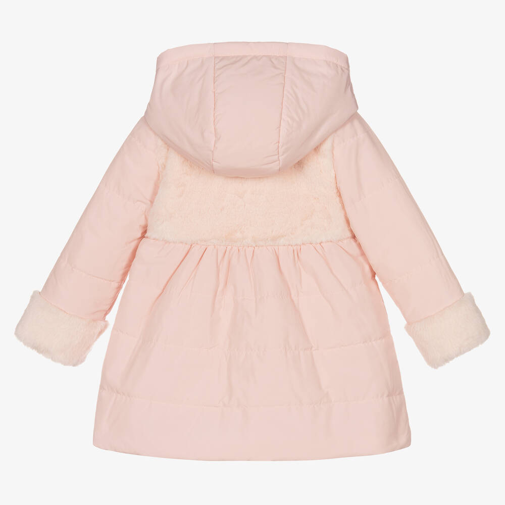 Patachou Girls Pale Pink Hooded Coat Childrensalon Outlet