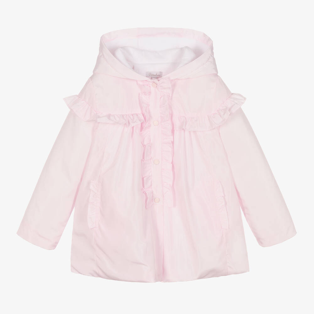Patachou - Manteau à capuche rose pâle fille | Childrensalon